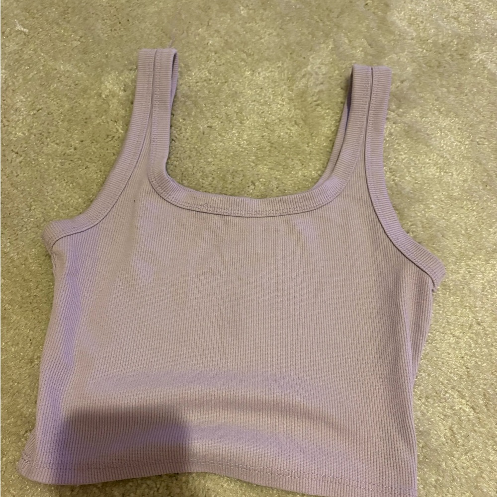 Lavender Ribbed Tank Top
